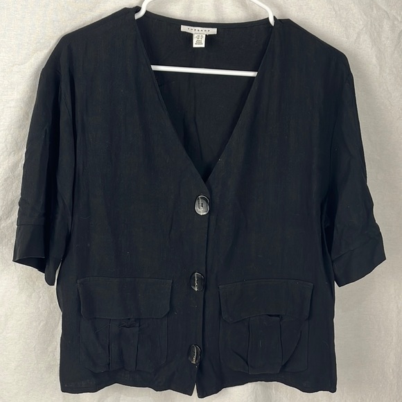 Topshop 12 button front jacket top - Picture 1 of 6